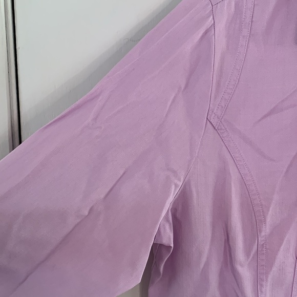 Soft Surroundings lavender button front shirt dress with 3/4 sleeves Size M - Picture 4 of 10